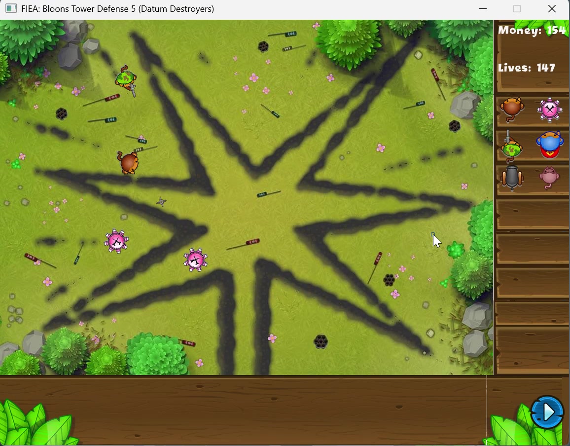 Bloons TD5 recreation gameplay